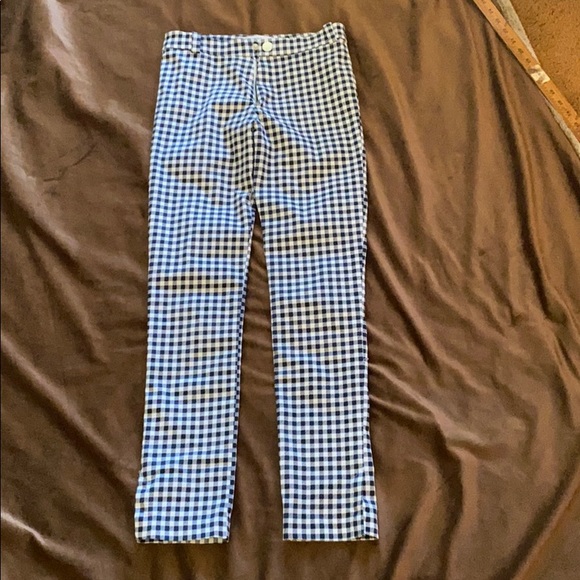 Mango Skinny Black/White Gingham Checkered Pants 2 - Picture 5 of 5